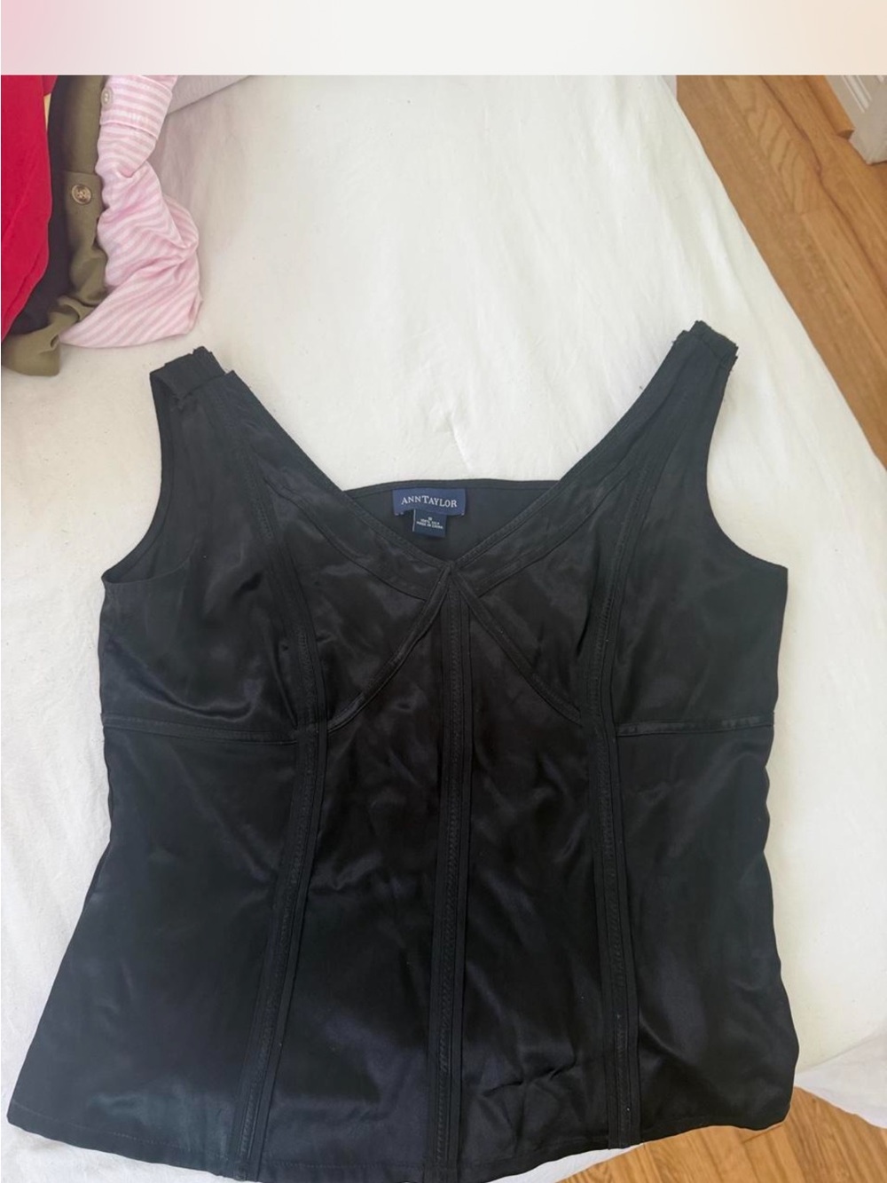 Black Silk Structured Camisole Ann Taylor